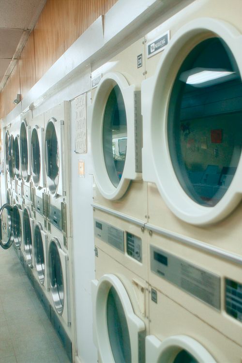 Laundromat 101: a clean laundromat with multiple washers ready to use